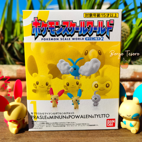 Minun & Plusle & Castform & Swablu - Scale World Figure