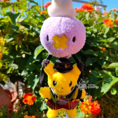 Drifloon & Pikachu Ghost Chateau Peluche Keychain