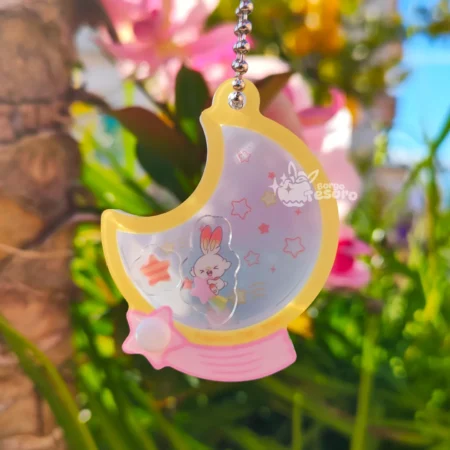Scorbunny Pokémon Starry Night Keychain