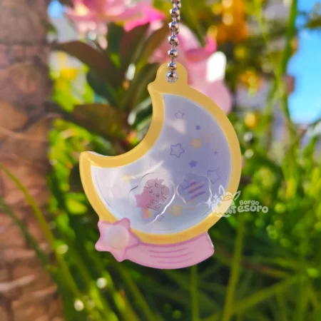 Espurr Pokémon Starry Night Keychain