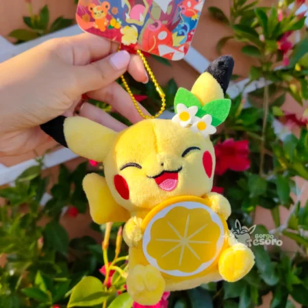 Pikachu Lemon Pokémon Center Hiroshima Keychain Peluche