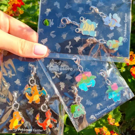 Kanto Starters Pokémon Vintage Metal Charm