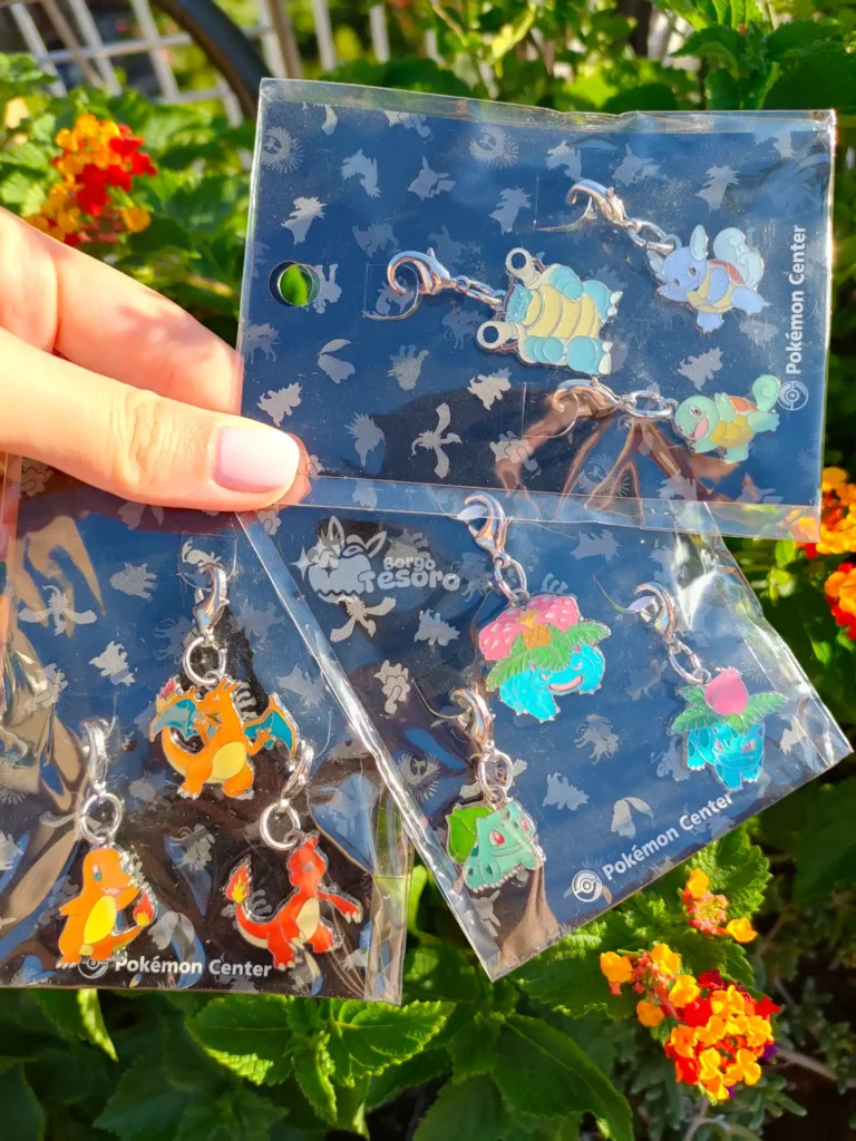 Kanto Starters Pokémon Vintage Metal Charm