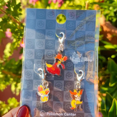 Fennekin, Braixen & Delphox Pokémon Metal Charm