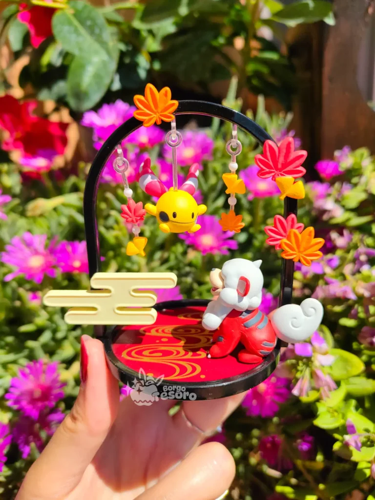 Chingling & Growlithe di Hisui Pokémon Oriental Diorama Rement