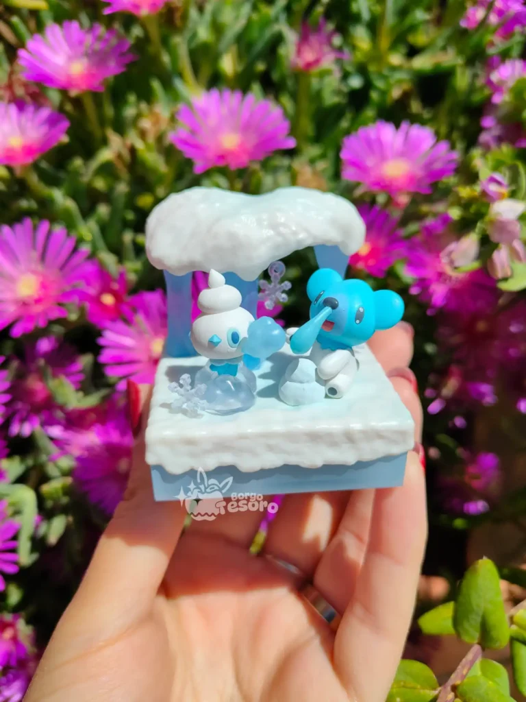 Cubchoo & Vanillite Frozen Snow Field Pokémon Rement