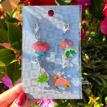 Oddish, Gloom, Vileplume & Bellossom Pokémon Vintage Metal Charm