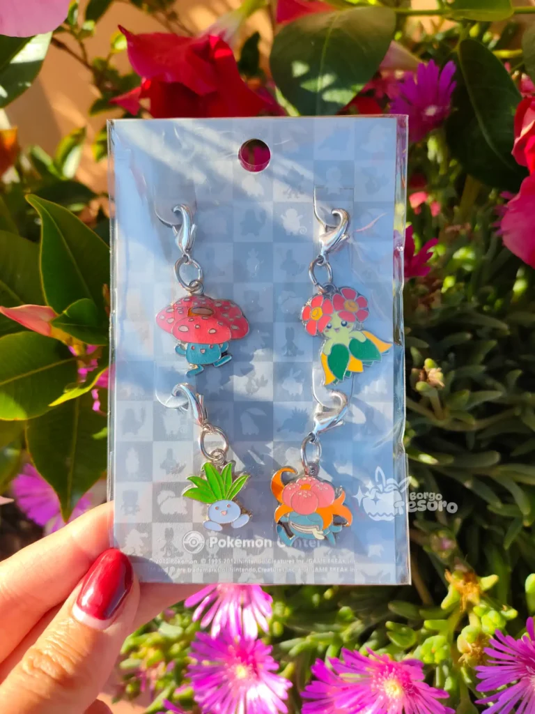 Oddish, Gloom, Vileplume & Bellossom Pokémon Vintage Metal Charm