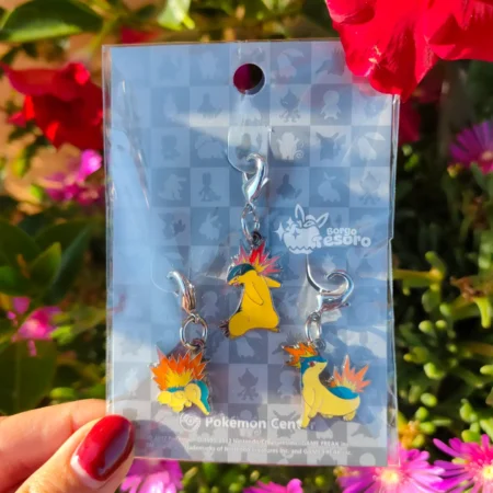 Cyndaquil, Quilava & Typhlosion Pokémon Vintage Metal Charm