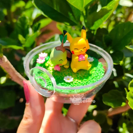 Turtwig & Pikachu Pokémon Rement Terrarium