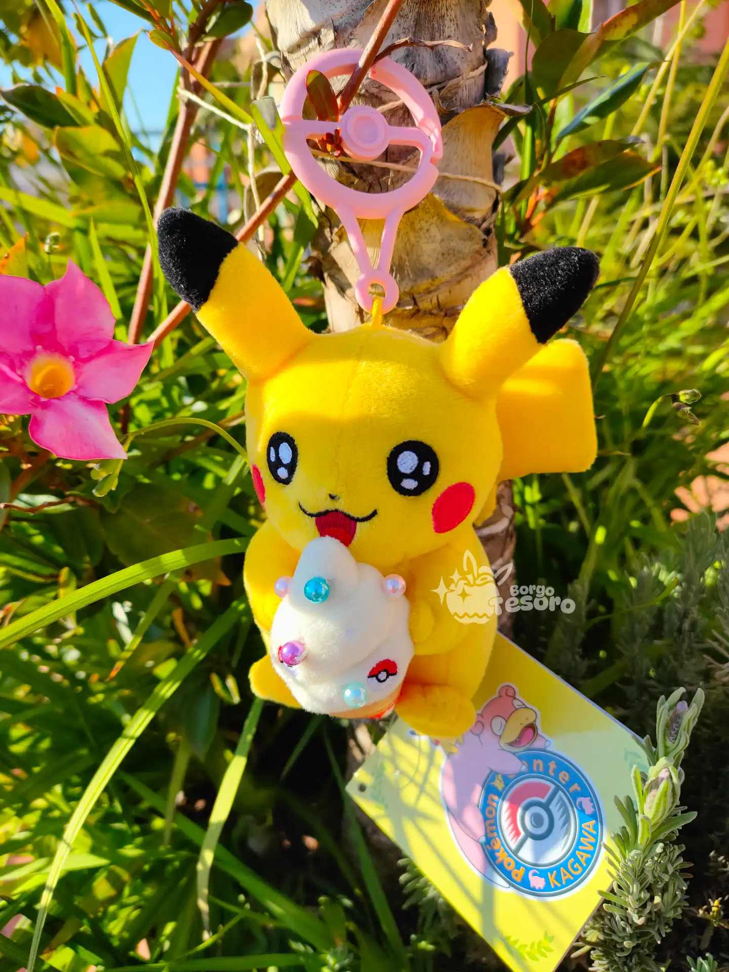 Pikachu Oiri Pokémon Center Kagawa Peluche Kaychain - immagine 3