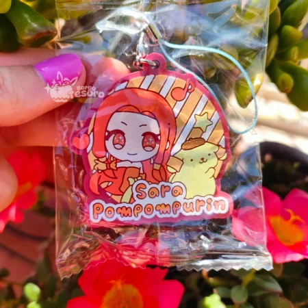 Sara & Pompompurin Mermaid Melody x Sanrio Special Keychain